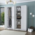 Dulap pentru haine, Hanah Home, BA194, 180x210x57.5 cm, PAL melaminat, Alb