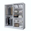 Dulap pentru haine, Hanah Home, BA194, 180x210x57.5 cm, PAL melaminat, Alb