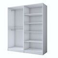 Dulap pentru haine, Hanah Home, BA194, 180x210x57.5 cm, PAL melaminat, Alb