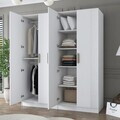 Dulap pentru haine, Hanah Home, BA186, 180x210x57.5 cm, PAL melaminat, Alb