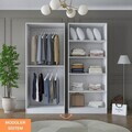 Dulap pentru haine, Hanah Home, BA186, 180x210x57.5 cm, PAL melaminat, Alb