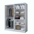 Dulap pentru haine, Hanah Home, BA186, 180x210x57.5 cm, PAL melaminat, Alb
