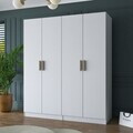 Dulap pentru haine, Hanah Home, BA156, 180x210x57.5 cm, PAL melaminat, Alb