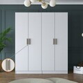 Dulap pentru haine, Hanah Home, BA156, 180x210x57.5 cm, PAL melaminat, Alb