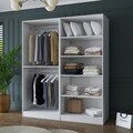 Dulap pentru haine, Hanah Home, BA156, 180x210x57.5 cm, PAL melaminat, Alb