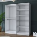 Dulap pentru haine, Hanah Home, BA156, 180x210x57.5 cm, PAL melaminat, Alb