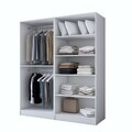 Dulap pentru haine, Hanah Home, BA156, 180x210x57.5 cm, PAL melaminat, Alb