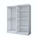 Dulap pentru haine, Hanah Home, BA156, 180x210x57.5 cm, PAL melaminat, Alb