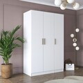 Dulap pentru haine, Hanah Home, BA155, 135x210x57.5 cm, PAL melaminat, Alb