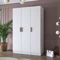 Dulap pentru haine, Hanah Home, BA155, 135x210x57.5 cm, PAL melaminat, Alb