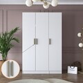 Dulap pentru haine, Hanah Home, BA155, 135x210x57.5 cm, PAL melaminat, Alb