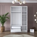 Dulap pentru haine, Hanah Home, BA155, 135x210x57.5 cm, PAL melaminat, Alb