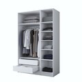 Dulap pentru haine, Hanah Home, BA155, 135x210x57.5 cm, PAL melaminat, Alb