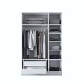 Dulap pentru haine, Hanah Home, BA155, 135x210x57.5 cm, PAL melaminat, Alb