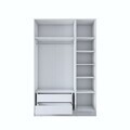 Dulap pentru haine, Hanah Home, BA155, 135x210x57.5 cm, PAL melaminat, Alb