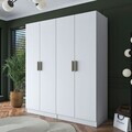 Dulap pentru haine, Hanah Home, BA165, 180x210x57.5 cm, PAL melaminat, Alb