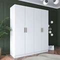 Dulap pentru haine, Hanah Home, BA165, 180x210x57.5 cm, PAL melaminat, Alb