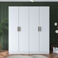 Dulap pentru haine, Hanah Home, BA165, 180x210x57.5 cm, PAL melaminat, Alb