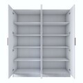 Dulap pentru haine, Hanah Home, BA165, 180x210x57.5 cm, PAL melaminat, Alb