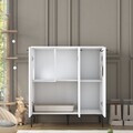 Casă din lemn pentru pisici, Hanah Home, PA102, 90x98.6x45 cm, PAL melaminat, Alb