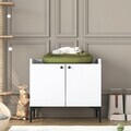 Casă din lemn pentru pisici, Hanah Home, PA101, 70x61.8x45 cm, PAL melaminat, Alb