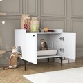 Casă din lemn pentru pisici, Hanah Home, PA101, 70x61.8x45 cm, PAL melaminat, Alb