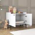 Casă din lemn pentru pisici, Hanah Home, PA101, 70x61.8x45 cm, PAL melaminat, Alb