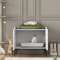 Casă din lemn pentru pisici, Hanah Home, PA101, 70x61.8x45 cm, PAL melaminat, Alb