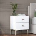 Noptiera, Hanah Home, BD110, 39.6x53.7x37.5 cm, PAL melaminat, Alb