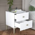 Noptiera, Hanah Home, BD110, 39.6x53.7x37.5 cm, PAL melaminat, Alb