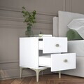 Noptiera, Hanah Home, BD110, 39.6x53.7x37.5 cm, PAL melaminat, Alb
