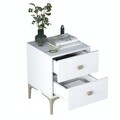 Noptiera, Hanah Home, BD110, 39.6x53.7x37.5 cm, PAL melaminat, Alb