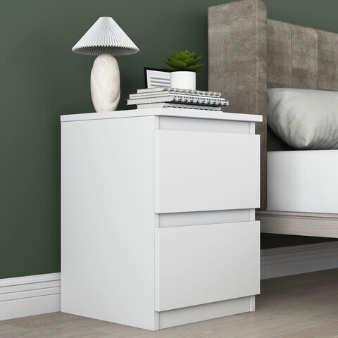 Noptiera, Hanah Home, BD109, 40x55x40 cm, PAL melaminat, Alb