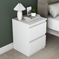 Noptiera, Hanah Home, BD109, 40x55x40 cm, PAL melaminat, Alb