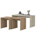 Set masute de cafea, Hanah Home, AB114, PAL melaminat, Travertin