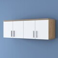 Dulap de perete, Hanah Home, EA150, 120x41.4x37.5 cm, PAL melaminat, Nuc/Alb