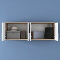 Dulap de perete, Hanah Home, EA150, 120x41.4x37.5 cm, PAL melaminat, Nuc/Alb