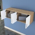Dulap de perete, Hanah Home, EA150, 120x41.4x37.5 cm, PAL melaminat, Nuc/Alb