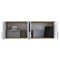 Dulap de perete, Hanah Home, EA150, 120x41.4x37.5 cm, PAL melaminat, Nuc/Alb