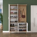 Cuier de perete, Hanah Home, EA147, 120x198.6x37.5 cm, PAL melaminat, Nuc/Alb