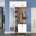 Cuier de perete, Hanah Home, EA120, 120x240x37.5 cm, PAL melaminat, Nuc/Alb