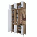 Cuier de perete, Hanah Home, EA120, 120x240x37.5 cm, PAL melaminat, Nuc/Alb