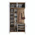 Cuier de perete, Hanah Home, EA120, 120x240x37.5 cm, PAL melaminat, Nuc/Alb