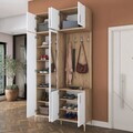 Cuier de perete, Hanah Home, EA153, 120x240x37.5 cm, PAL melaminat, Nuc/Alb