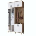 Cuier de perete, Hanah Home, EA153, 120x240x37.5 cm, PAL melaminat, Nuc/Alb