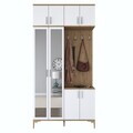 Cuier de perete, Hanah Home, EA153, 120x240x37.5 cm, PAL melaminat, Nuc/Alb