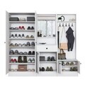 Cuier de perete, Hanah Home, EA152, 199.4x182.2x37.5 cm, PAL melaminat, Alb