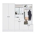 Cuier de perete, Hanah Home, EA152, 199.4x182.2x37.5 cm, PAL melaminat, Alb