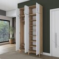 Cuier de perete, Hanah Home, EA161, 120x240x37.5 cm, PAL melaminat, Nuc/Alb