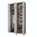Cuier de perete, Hanah Home, EA161, 120x240x37.5 cm, PAL melaminat, Nuc/Alb
